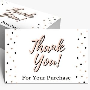 Thank You For Your Purchase Cards